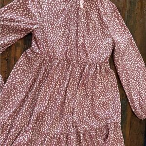 SHEIN Pink and White Spotted Blouse